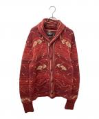 RRLダブルアールエル）の古着「カウンチンニットカーディガン」｜レッド