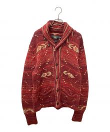 RRL（ダブルアールエル）の古着「カウンチンニットカーディガン」｜レッド
