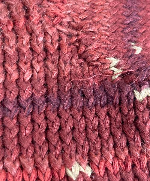 RRL（ダブルアールエル）RRL (ダブルアールエル) カウンチンニットカーディガン レッド サイズ:Lの古着・服飾アイテム