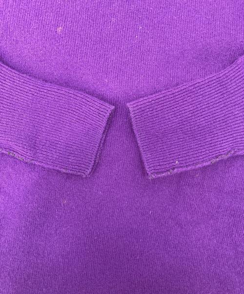 Christian Dior Sports（クリスチャン ディオールスポーツ）Christian Dior Sports (クリスチャン ディオールスポーツ) 刺繍ウールニット パープル サイズ:Mの古着・服飾アイテム