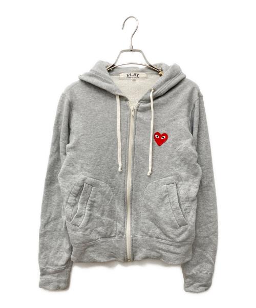 PLAY COMME des GARCONS（プレイコムデギャルソン）PLAY COMME des GARCONS (プレイコムデギャルソン) ハートロゴジップパーカー AZ-T167 グレー サイズ:Sの古着・服飾アイテム
