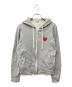 PLAY COMME des GARCONS（プレイコムデギャルソン）の古着「ハートロゴジップパーカー AZ-T167」｜グレー