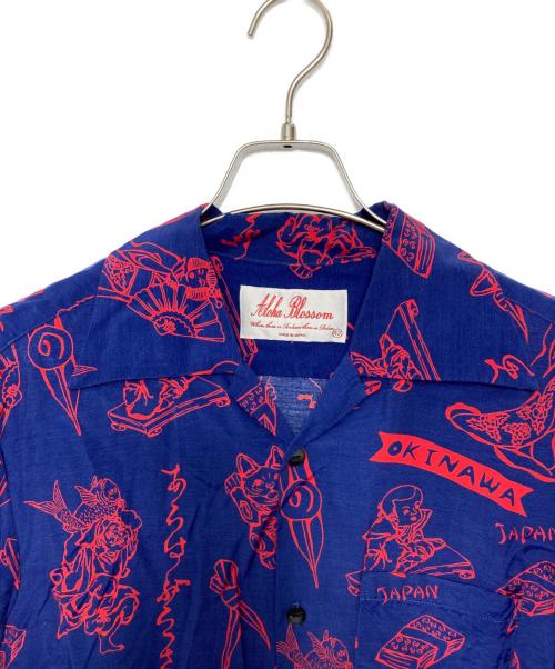 Aloha Blossom（アロハブロッサム）Aloha Blossom (アロハブロッサム) アロハシャツ LUCKY NAVY サイズ:42の古着・服飾アイテム