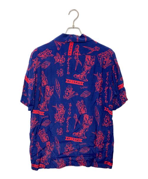 Aloha Blossom（アロハブロッサム）Aloha Blossom (アロハブロッサム) アロハシャツ LUCKY NAVY サイズ:42の古着・服飾アイテム