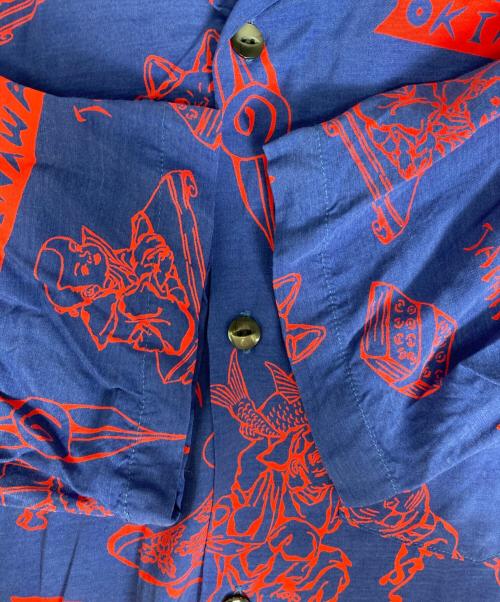 Aloha Blossom（アロハブロッサム）Aloha Blossom (アロハブロッサム) アロハシャツ LUCKY NAVY サイズ:42の古着・服飾アイテム