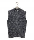 自由区ジユウク）の古着「ツイード調ニットジレ KRW7CS0056」｜グレー