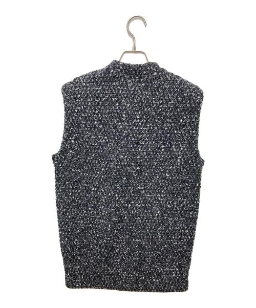 自由区（ジユウク）自由区 (ジユウク) ツイード調ニットジレ KRW7CS0056 グレー サイズ:32の古着・服飾アイテム