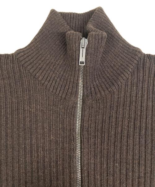 ZEGNA（ゼニア）ZEGNA (ゼニア) ハーフジップノースリーブニット D-TK-6297 ブラウン サイズ:2の古着・服飾アイテム