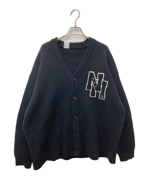 N.HOOLYWOOD（エヌ ハリウッド）N.HOOLYWOOD (エヌ ハリウッド) EDIFICE (エディフィス) 別注レタードカーディガン 1226-KT01-061 ブラック サイズ:40の古着・服飾アイテム