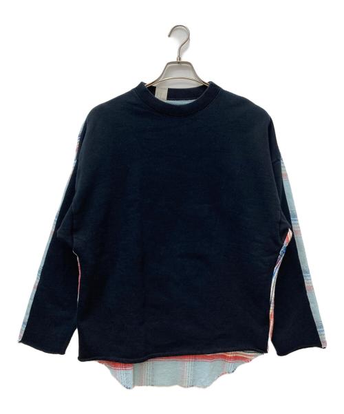 N.HOOLYWOOD（エヌ ハリウッド）N.HOOLYWOOD (エヌ ハリウッド) ネルドッキングスウェット　191-CS04-019 ブラック サイズ:Lの古着・服飾アイテム