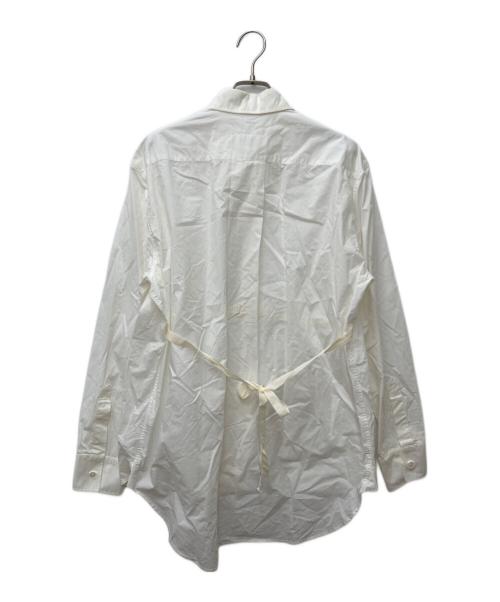 MM6 Maison Margiela（エムエムシックスメゾンマルジェラ）MM6 Maison Margiela (エムエムシックスメゾンマルジェラ) ベルト付き長袖シャツ　S32DL0223 ホワイト サイズ:38の古着・服飾アイテム
