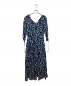 KASTANE×THE URBAN BLANCHEカスタネ×ザ アーバンブランシュ）の古着「Uneven bicolor dress / オケージョンドレス」｜ネイビー