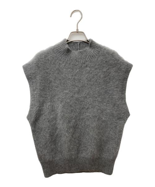 UNITED ARROWS（ユナイテッドアローズ）UNITED ARROWS (ユナイテッドアローズ) フォックス カシミヤ ハイネックニットベスト グレー サイズ:サイズ表記なしの古着・服飾アイテム