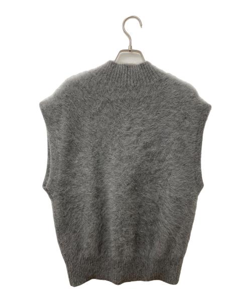 UNITED ARROWS（ユナイテッドアローズ）UNITED ARROWS (ユナイテッドアローズ) フォックス カシミヤ ハイネックニットベスト グレー サイズ:サイズ表記なしの古着・服飾アイテム