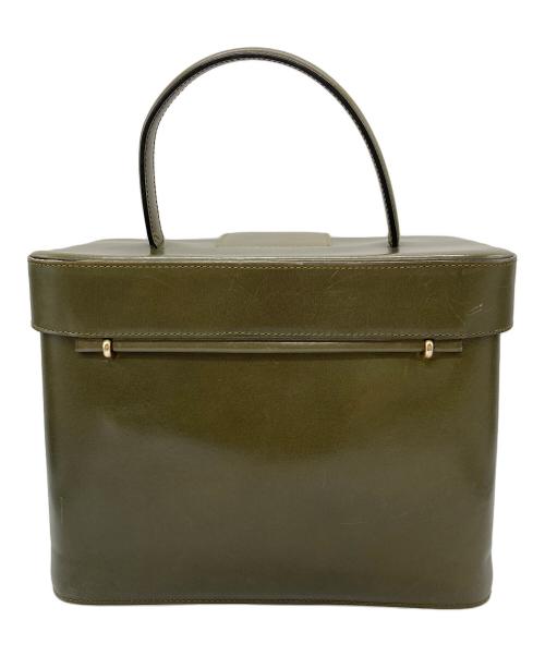 CELINE（セリーヌ）CELINE (セリーヌ) レザーバニティバッグ グリーンの古着・服飾アイテム