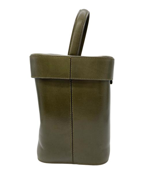 CELINE（セリーヌ）CELINE (セリーヌ) レザーバニティバッグ グリーンの古着・服飾アイテム