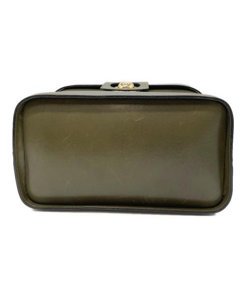 CELINE（セリーヌ）CELINE (セリーヌ) レザーバニティバッグ グリーンの古着・服飾アイテム