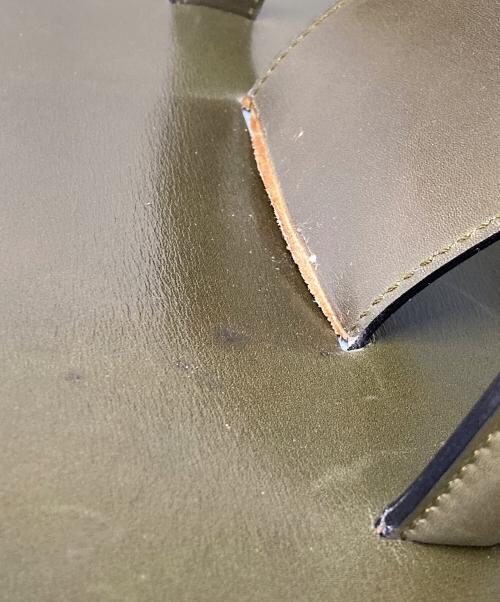 CELINE（セリーヌ）CELINE (セリーヌ) レザーバニティバッグ グリーンの古着・服飾アイテム