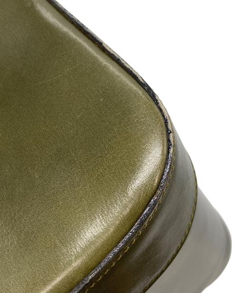 CELINE（セリーヌ）CELINE (セリーヌ) レザーバニティバッグ グリーンの古着・服飾アイテム