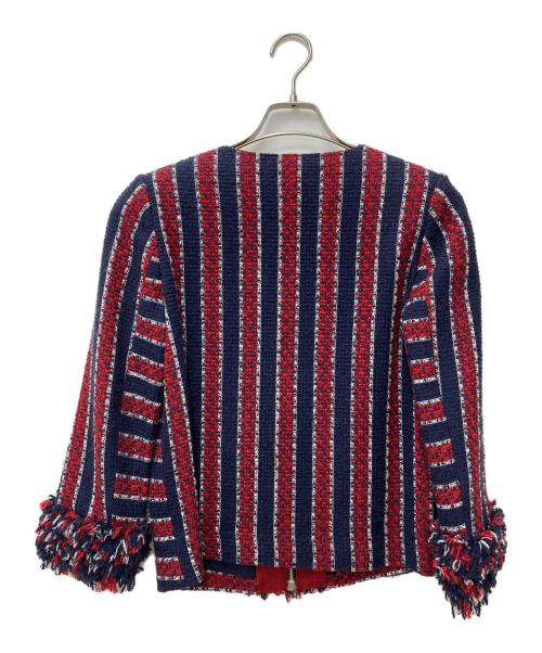 sacai luck（サカイラック）sacai luck (サカイラック) ツイードジャケット　11SSLU218 ネイビー×レッド サイズ:2の古着・服飾アイテム