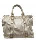 MIU MIU (ミュウミュウ) VITELLO LUX 2WAYレザーバッグ ホワイト：48000円