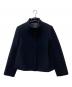 M-PREMIER（エムプルミエ）の古着「ラムメルトンスタンドカラーショートコート　A238-008」｜ネイビー