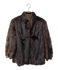 中古・古着通販】SAGA MINK (サガミンク) 毛皮ハーフコート ブラウン