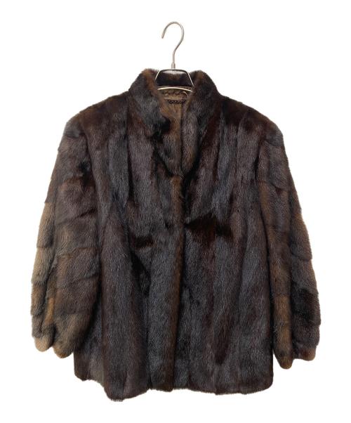 SAGA MINK（サガミンク）SAGA MINK (サガミンク) 毛皮ハーフコート ブラウン サイズ:13の古着・服飾アイテム