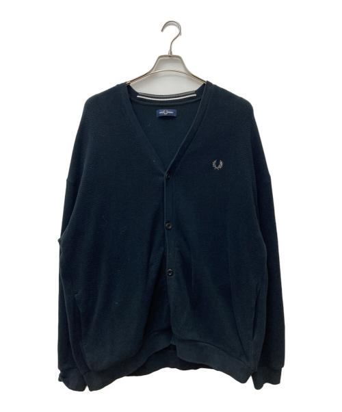 FRED PERRY（フレッドペリー）FRED PERRY (フレッドペリー) ピケカーディガン　FZ3254 ブラック サイズ:Lの古着・服飾アイテム