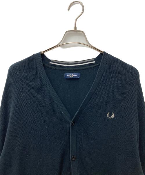 FRED PERRY（フレッドペリー）FRED PERRY (フレッドペリー) ピケカーディガン　FZ3254 ブラック サイズ:Lの古着・服飾アイテム
