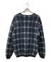 BEAMS (ビームス) 9ゲージ モヘヤ ジャカード チェック カーディガン ブラック×グリーン サイズ:L：4000円