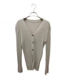 SOEJU（ソージュ）の古着「ワイドリブVネックカーディガン」｜ベージュ