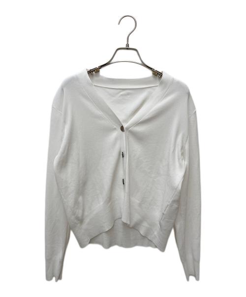 SOEJU（ソージュ）SOEJU (ソージュ) Vネックショートニットカーディガン ホワイト サイズ:Freeの古着・服飾アイテム