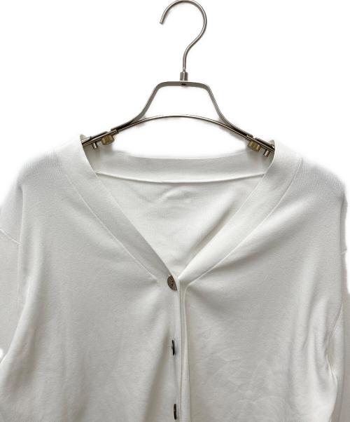 SOEJU（ソージュ）SOEJU (ソージュ) Vネックショートニットカーディガン ホワイト サイズ:Freeの古着・服飾アイテム