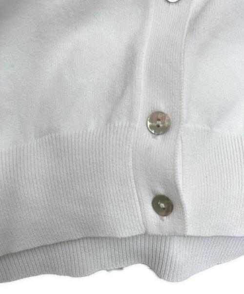 SOEJU（ソージュ）SOEJU (ソージュ) Vネックニットカーディガン ホワイト サイズ:Mの古着・服飾アイテム