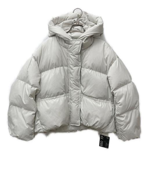 FRAY ID（フレイ アイディー）FRAY ID (フレイ アイディー) フードドロストショートダウンコート ホワイトの古着・服飾アイテム