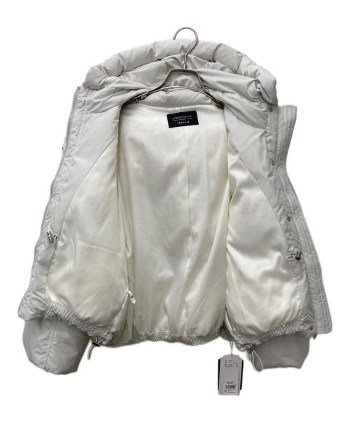 FRAY ID（フレイ アイディー）FRAY ID (フレイ アイディー) フードドロストショートダウンコート ホワイトの古着・服飾アイテム