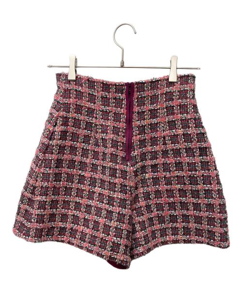 Loulou Willoughby（ルルウィルビー）Loulou Willoughby (ルルウィルビー) TOURNIER ツイードショートパンツ ショッキングピンク サイズ:1 未使用品の古着・服飾アイテム