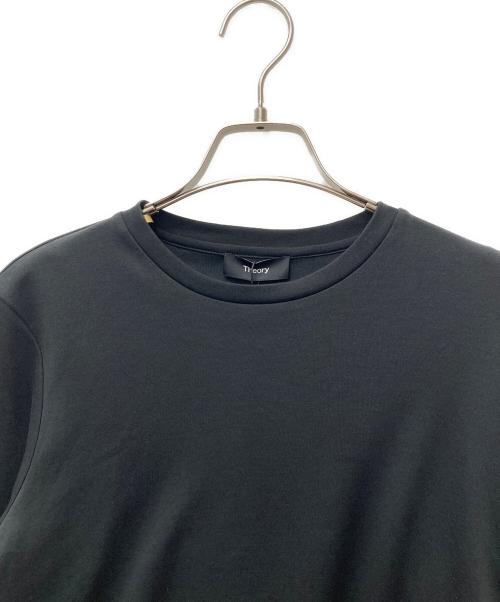theory（セオリー）theory (セオリー) Clinton Knit 2 Shirt Tail Tee ブラック サイズ:P 未使用品の古着・服飾アイテム