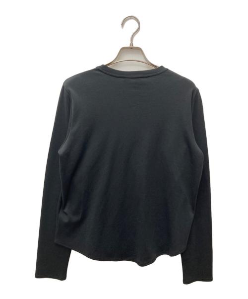 theory（セオリー）theory (セオリー) Clinton Knit 2 Shirt Tail Tee ブラック サイズ:P 未使用品の古着・服飾アイテム
