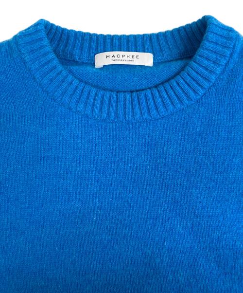 MACPHEE（マカフィー）MACPHEE (マカフィー) ラムカシミヤハイゲージクルーネックプルオーバー スカイブルー サイズ:Sの古着・服飾アイテム