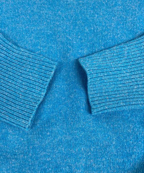 MACPHEE（マカフィー）MACPHEE (マカフィー) ラムカシミヤハイゲージクルーネックプルオーバー スカイブルー サイズ:Sの古着・服飾アイテム