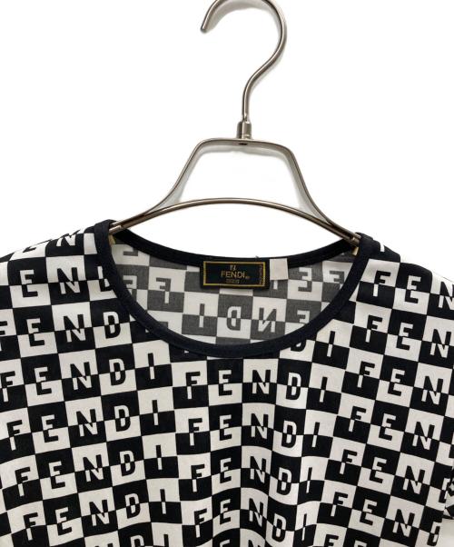 FENDI（フェンディ）FENDI (フェンディ) Tシャツ ホワイト×ブラック サイズ:42の古着・服飾アイテム