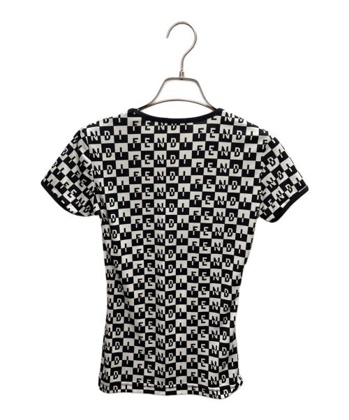 FENDI（フェンディ）FENDI (フェンディ) Tシャツ ホワイト×ブラック サイズ:42の古着・服飾アイテム