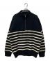 FRAMeWORK（フレームワーク）の古着「畦ボーダーZIPUPプルオーバー　23080220607040」｜ブラック