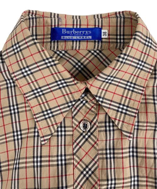 BURBERRY BLUE LABEL（バーバリーロンドンブルーレーベル）BURBERRY BLUE LABEL (バーバリーロンドンブルーレーベル) ノバチェックシャツ ブラウン サイズ:38の古着・服飾アイテム