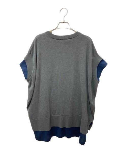 ENFOLD（エンフォルド）ENFOLD (エンフォルド) KNIT LAYERED PULLOVER 300IS270-2501 グレー サイズ:38 未使用品の古着・服飾アイテム