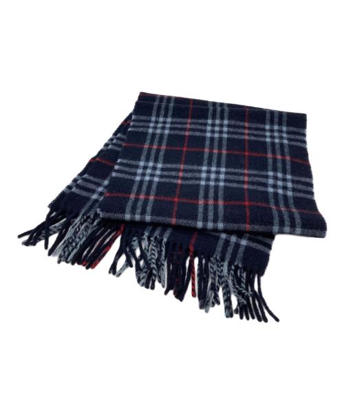 BURBERRY LONDON（バーバリーロンドン）BURBERRY LONDON (バーバリーロンドン) ウールマフラー ネイビーの古着・服飾アイテム