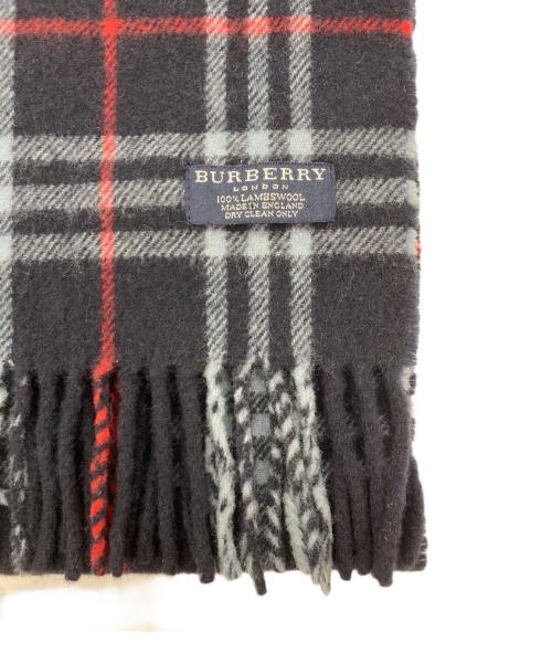 BURBERRY LONDON（バーバリーロンドン）BURBERRY LONDON (バーバリーロンドン) ウールマフラー ネイビーの古着・服飾アイテム