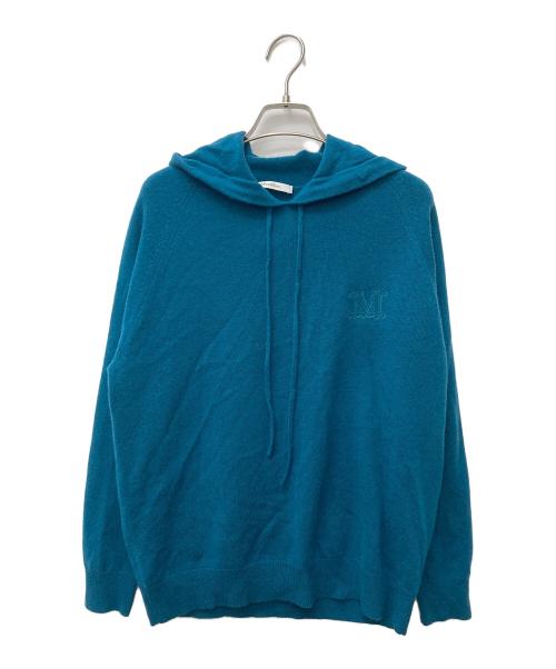 MaxMara（マックスマーラ）MaxMara (マックスマーラ) ロゴ刺繍ニットパーカー　13660213 グリーン サイズ:Sの古着・服飾アイテム
